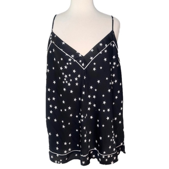 INC Star Printed Sleep Camisole Tank, Black & White Stars Size XXXL - Picture 2 of 5